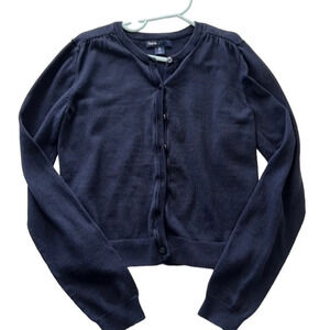 GapKids girls navy blue button down cardigan
